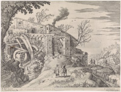 Paysage avec un moulin à eau et le bon Samaritain - Willem van Nieulandt (II)