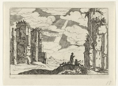 Ruines des thermes de Caracalla (Romeinse ruïnes, serie 2) - Willem van Nieulandt (II)