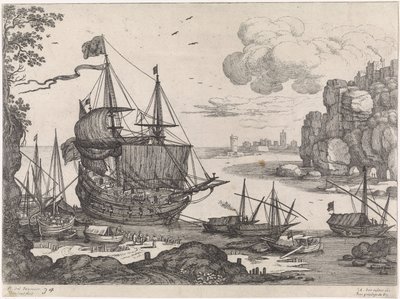 Navires dans un port - Willem van Nieulandt (II)