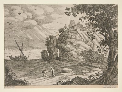 Paysages italiens ; une des 30 planches - Willem van Nieulandt II