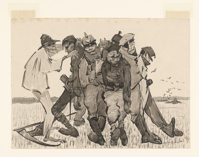 Récolte 1918. Gerbe de blé moderne - Willem van Schaik (signed by artist)