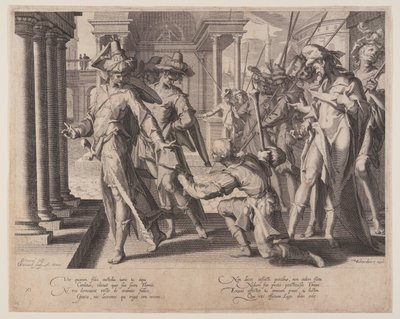 Allégorie de la justice, planche 11 des Trônes de justice (Thronus Iustitiae) - Willem van Swanenburgh