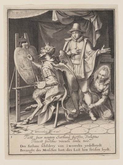 Le diable peignant le cœur de l