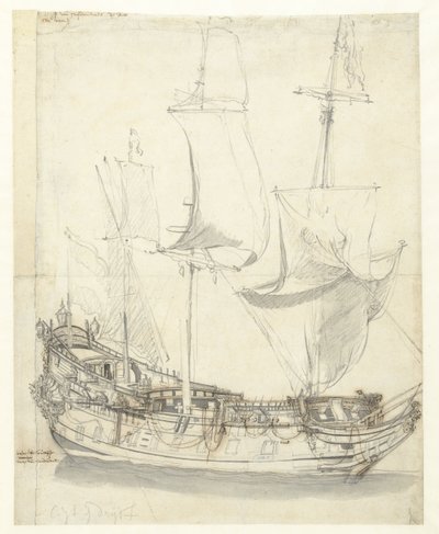 Navire la Princesse Royale du vice-amiral Witte de With - Willem van de Velde (I)