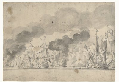 Bataille navale de Lowestoft le 13 juin 1665 - Willem van de Velde (I)