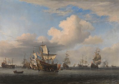 Navires anglais capturés après la bataille des Quatre Jours - Willem van de Velde (II)