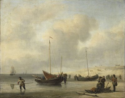 Bateaux de pêche sur le rivage - Willem van de Velde (II)