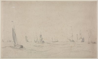 Navires sur une mer agitée, 1665 - Willem van de Velde