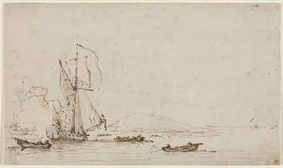 Yacht recevant un salut, vers 1700 - Willem van de Velde