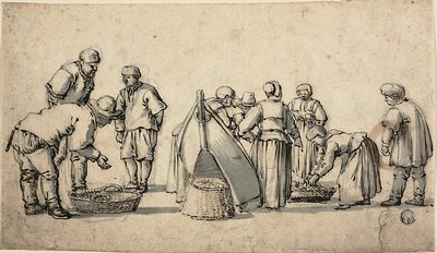 Un marché aux poissons néerlandais - Willem van de Velde I