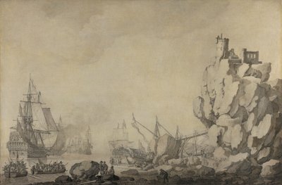 Navires et milice près d