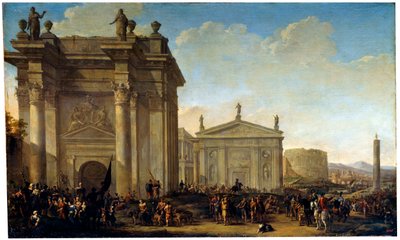 Une procession triomphale, 17ème ou début 18ème siècle - Willem van de Velde the Younger