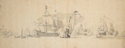 Conseil de guerre dans la flotte hollandaise, mai 1665?, c.1665 - Willem van de Velde the Younger