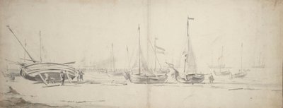 Pinks et weyshuits tirés à terre, vers 1665 - Willem van de Velde the Younger