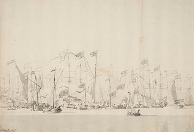 Cortège fluvial sur le Y à Amsterdam en l