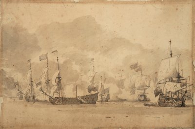 La bataille de Texel (Kijkduijn) 11-21 août 1673, c.1673 - Willem van de Velde the Younger