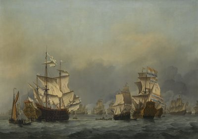 La Bataille des Quatre Jours, vers 1670 - Willem van de Velde the Younger