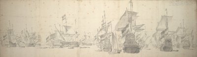 Conseil de guerre dans la flotte hollandaise au large de Terschelling, 7-17 octobre 1658 - Willem van de the Elder Velde