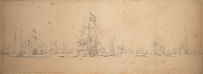 Un conseil de guerre dans la flotte hollandaise - Willem van de the Elder Velde