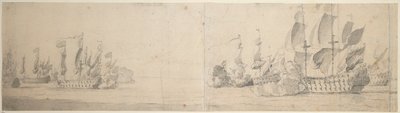 Plage et action de van Ghent - Willem van de the Elder Velde