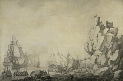 Navires et milice près d