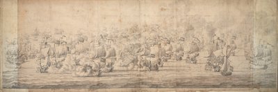 La Bataille de Lowestoft, 3-13 juin 1665, vers 1674 - Willem van de the Elder Velde