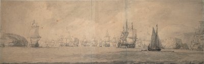 Les Indiamen néerlandais naviguant vers Bok op Raa (Bjaelkero), 25 août-4 septembre 1665 - Willem van de the Elder Velde