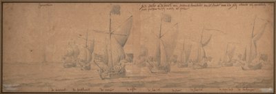 Yachts arrivant sur la côte hollandaise le 9 décembre 1677 - Willem van de the Elder Velde