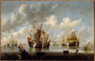 Combat en mer du Nord au XVIIe siècle - Willem van de Velde the Younger