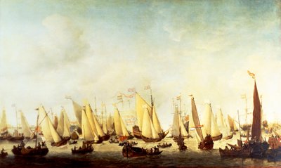 Embarquement de Charles II Stuart à Scheveningen - Willem van de Velde the Younger