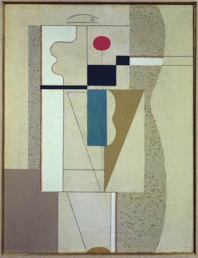 Figure avec ellipse rouge - Willi Baumeister
