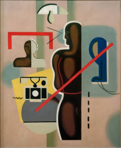 Silhouette et téléphone - Willi Baumeister