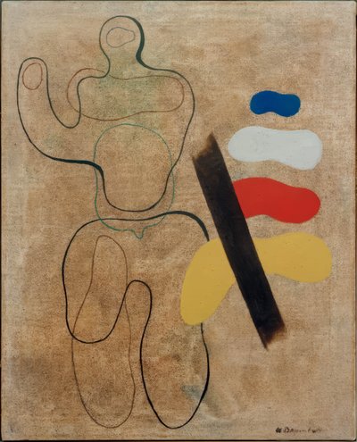 Figure linéaire avec couleurs - Willi Baumeister