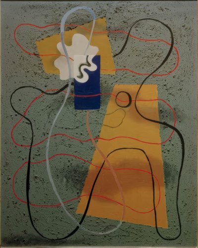 Forme de coquillage en bleu - Willi Baumeister