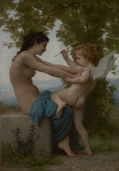 Une jeune fille se défendant contre Éros, vers 1880 - William Adolphe Bouguereau