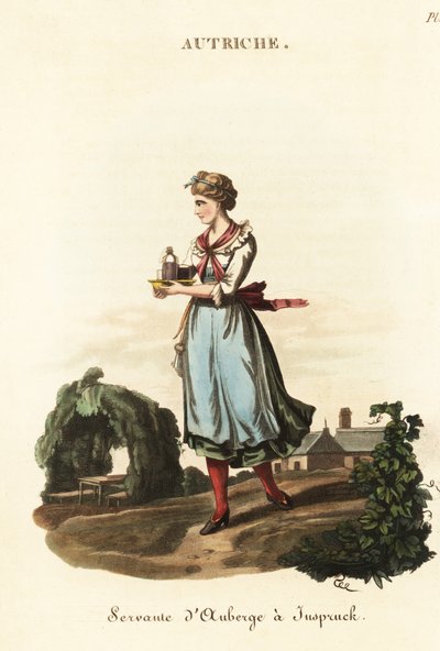 Serveuse autrichienne dans une auberge à Innsbruck, Tyrol - William (after) Alexander