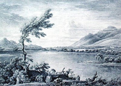 Vue de Derwentwater depuis Vicars Island vers Skiddaw, gravée par Chatelin et Grignion - William (after) Bellers