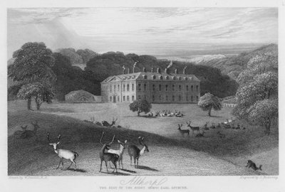 Althorp, la résidence du comte Spencer (gravure) - William (after) Daniell