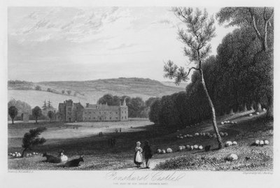 Château de Penshurst, résidence de Sir Philip Sydney (gravure) - William (after) Daniell