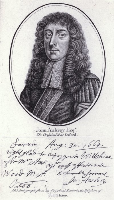 John Aubrey, antiquaire anglais, philosophe naturel et auteur - William (after) Faithorne