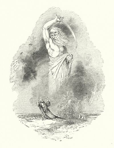 Marchand et Djinn (gravure) - William (after) Harvey