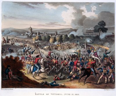 Arthur Wellesley (1769-1852) Lord Wellington entrant à Salamanque, gravé par J.C. Stadler, publié en 1818 - William (after) Heath