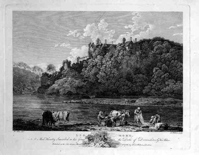 Vue du château de Lismore, comté de Waterford, Irlande, gravé par Thomas Milton, 1786 - William (after) Pars