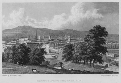 Bristol, depuis la route de Bath - William (after) Westall