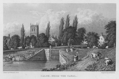 Calne, depuis le canal - William (after) Westall