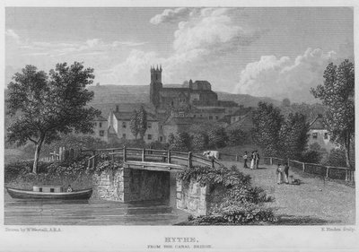 Hythe, depuis le pont du canal - William (after) Westall