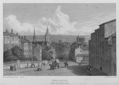 Newcastle, depuis Westgate Hill - William (after) Westall