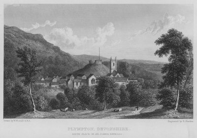 Plympton, Devonshire, lieu de naissance de Sir Joshua Reynolds (gravure) - William (after) Westall