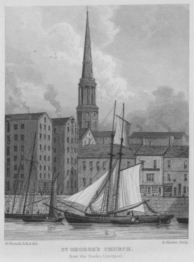 Église Saint-Georges, depuis les docks, Liverpool - William (after) Westall