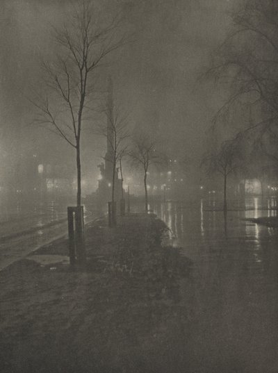 Nuit pluvieuse, Columbus Circle, New York - William A. Fraser